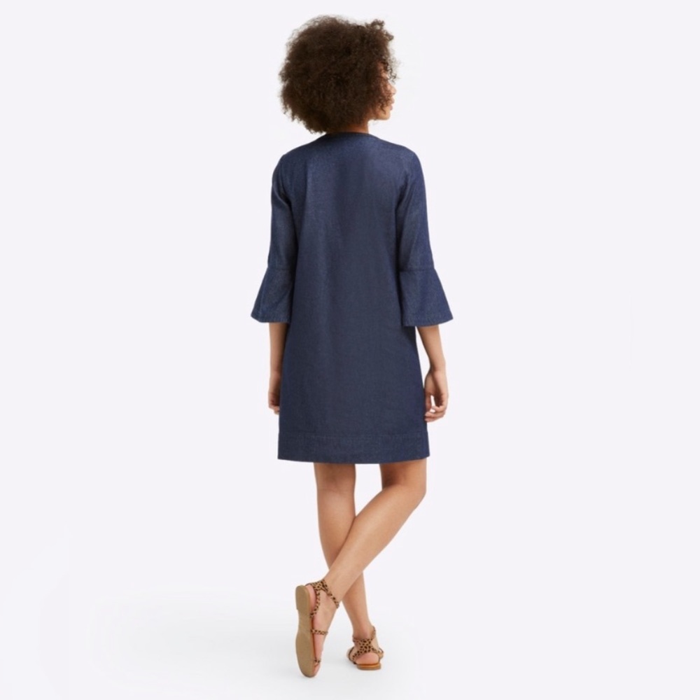 Draper James Chambray Ruffle Dress - Picture 3 of 7